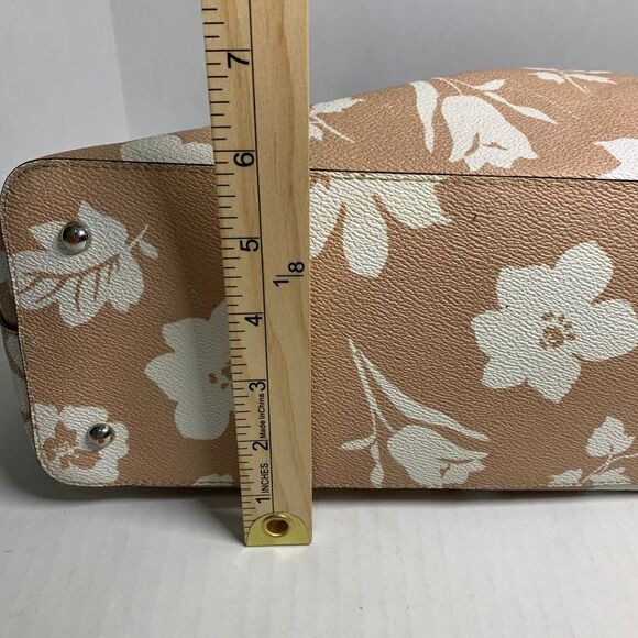Lauren Ralph Lauren Amberly Dome Floral Satchel Tan/White - Picture 8 of 16